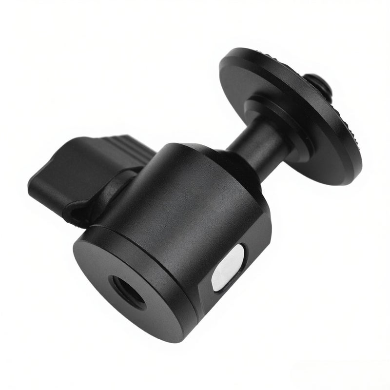 Mini Ball Head: 1/4 Inch Screw 360° Rotation 90° Tilt - Anti-slip Rubber Ring Lightweight Aluminum Alloy Camera Mount for Tripod Selfie Stick Accessory Use - Image 5