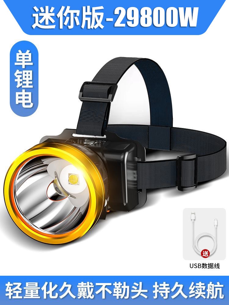 SHENYU Headlamp Head-Mounted Strong Light Rechargeable Ultra-Bright Fishing Torch with Long Battery  Life - Image 1