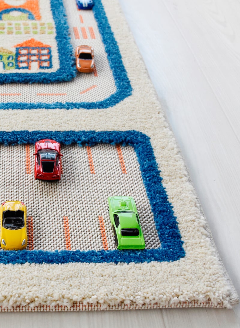 IVI 3D Play Carpet Traffic Design - Medium | Blue | Activity Playmat for Kids & Children | Bedroom, Living Room, Nursery Rug | Polypropylene | Foldable | 150 cm x 100 cm - Image 4