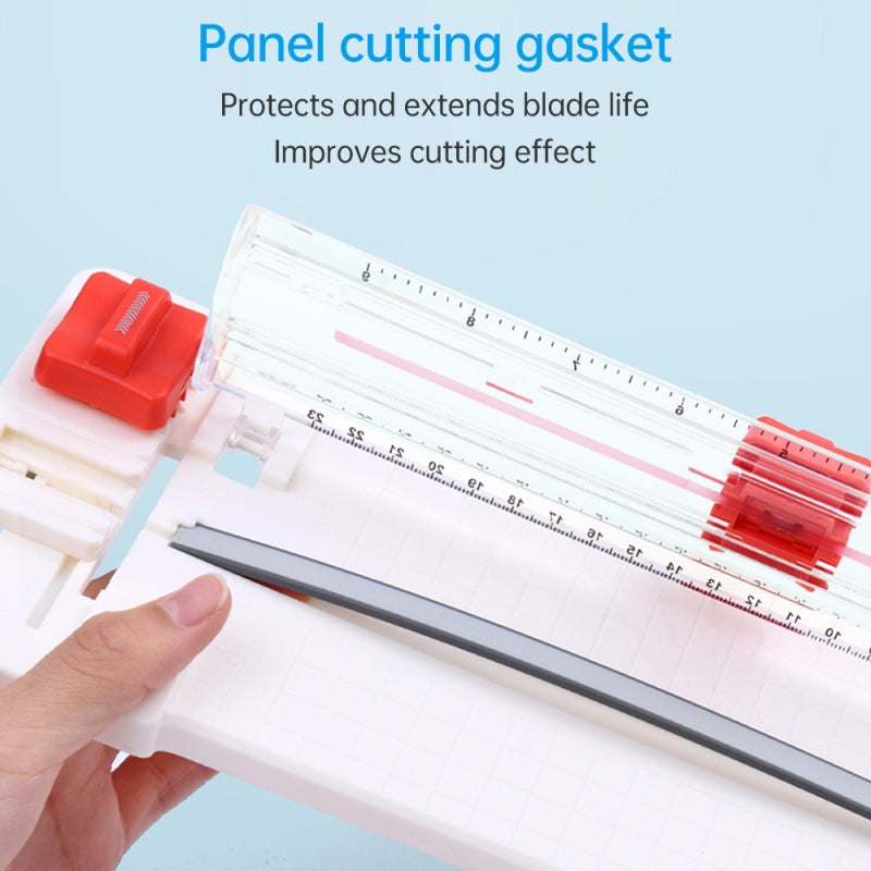 Kw-trio Paper Cutter 23Cm/9In: Versatile With 4 Blades - Precision With Clear Scales And Transparent Pressboard - Safe Craft Trimmer For Home, Office, School Handwork - Image 5
