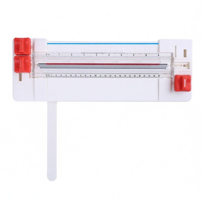 Kw-trio Paper Cutter 23Cm/9In: Versatile With 4 Blades - Precision With Clear Scales And Transparent Pressboard - Safe Craft Trimmer For Home, Office, School Handwork - Image 1
