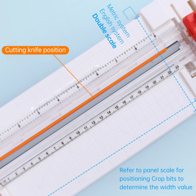 Kw-trio Paper Cutter 23Cm/9In: Versatile With 4 Blades - Precision With Clear Scales And Transparent Pressboard - Safe Craft Trimmer For Home, Office, School Handwork - Image 3