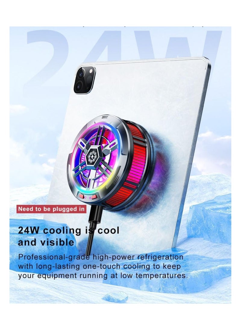 Aookay iPad Cooler, Magnetic Tablet Cooler for ipad/Surface pro/Samsung Tab/Steam Deck,Magnetic Phone Cooler,Ipad Cooling Fan with Gaming Light for Mobile Gaming,Ti-k-t-ok Live Streaming (Black)  - Image 5