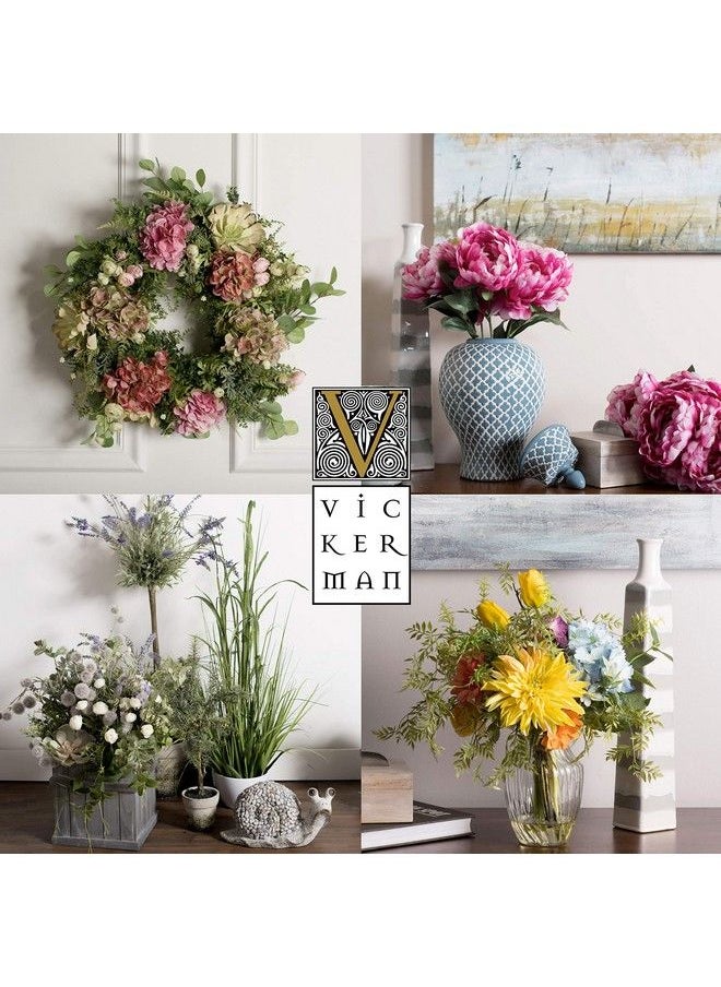 Vickerman - Everyday Artificial Hot Pink Kanachoe Bush 17.25" Long Premium Faux Floral Decor For Wedding Or Everyday Arrangements Maintenance Free Flowers - Image 1