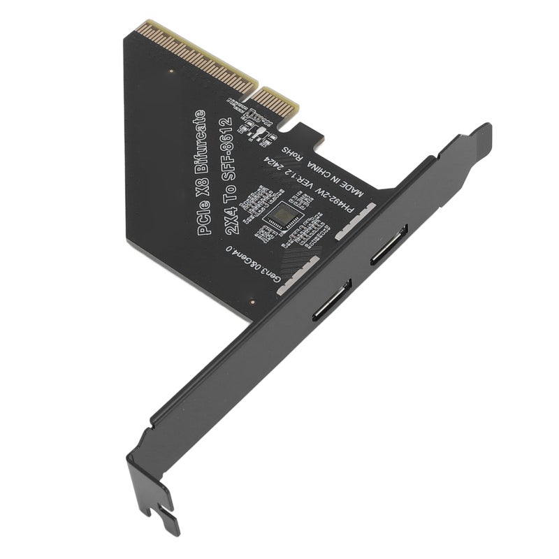 بطاقة توسيع PCIe 4.0 X8: نقل بيانات فائق السرعة 128 جيجابت في الثانية، بناء ملحومة متين لتوصيل آمن، بطاقة Oculink SFF 8612 لتوسيع أجهزة أقراص NVMe SSD EGPU للكمبيوتر، قابلة للربط والاستخدام (Plug And Play) لنظام ويندوز - Image 4