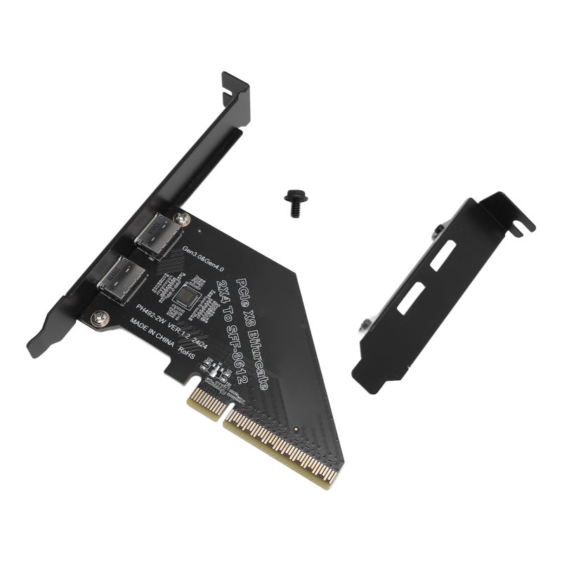 بطاقة توسيع PCIe 4.0 X8: نقل بيانات فائق السرعة 128 جيجابت في الثانية، بناء ملحومة متين لتوصيل آمن، بطاقة Oculink SFF 8612 لتوسيع أجهزة أقراص NVMe SSD EGPU للكمبيوتر، قابلة للربط والاستخدام (Plug And Play) لنظام ويندوز - Image 3