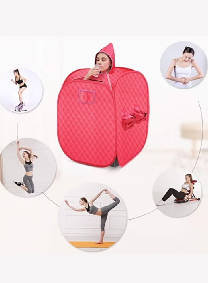 كيلا ساونا لشخصين، صندوق ساونا، غرفة بخار منزلية محمولة قابلة للطي، غرفة سبا شخصية في خيمة، صندوق كابينة مولد ساونا مع جهاز بخار لفقدان الوزن في المنزل - Image 5