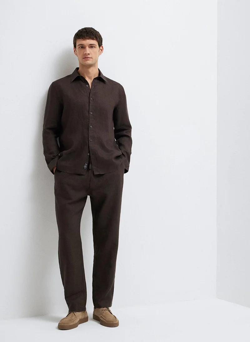 مافي Solid Relax Fit Pants