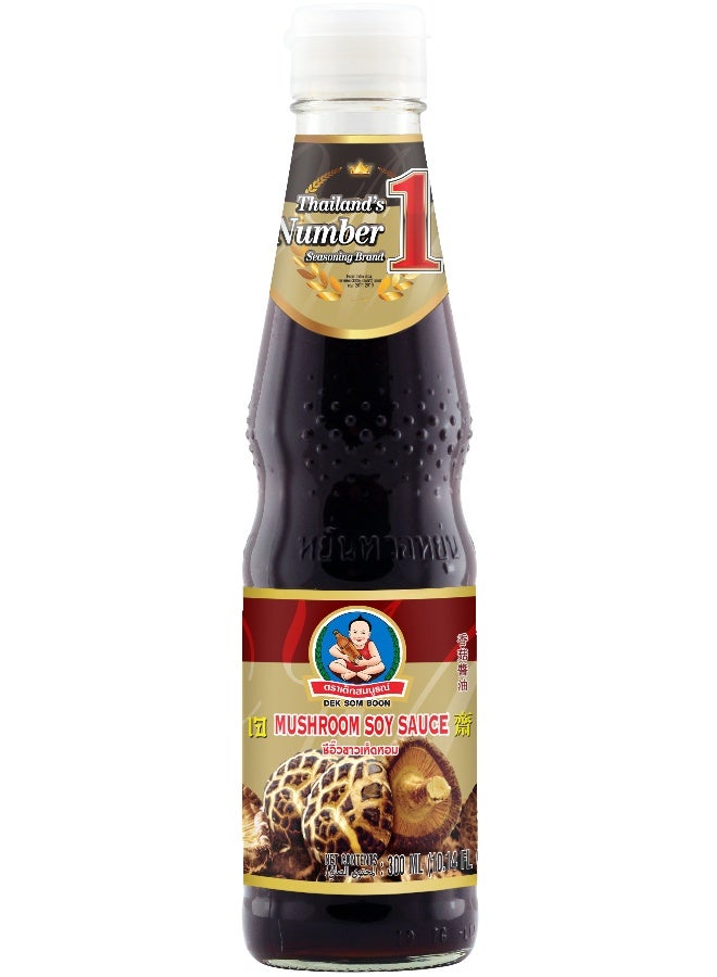 DEK SOM BOON Mushroom Soy Sauce 300Ml, Thai Soy Sauce For Stir Fry Marinade And Noodles - Image 1