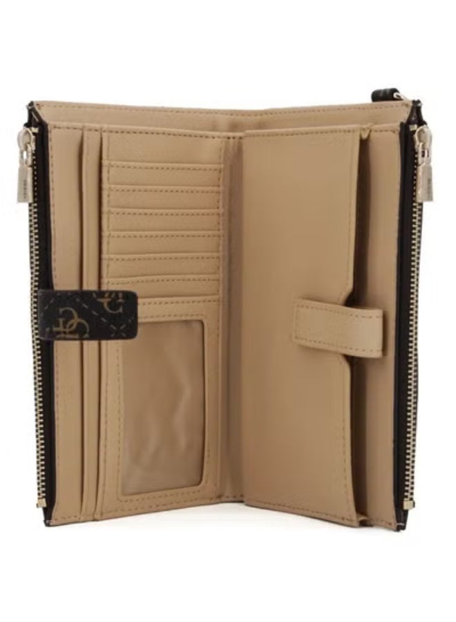 Guess Women's Dark Brown Logo Wristlet Wallet Organizer with Gold Hardware - Image 2