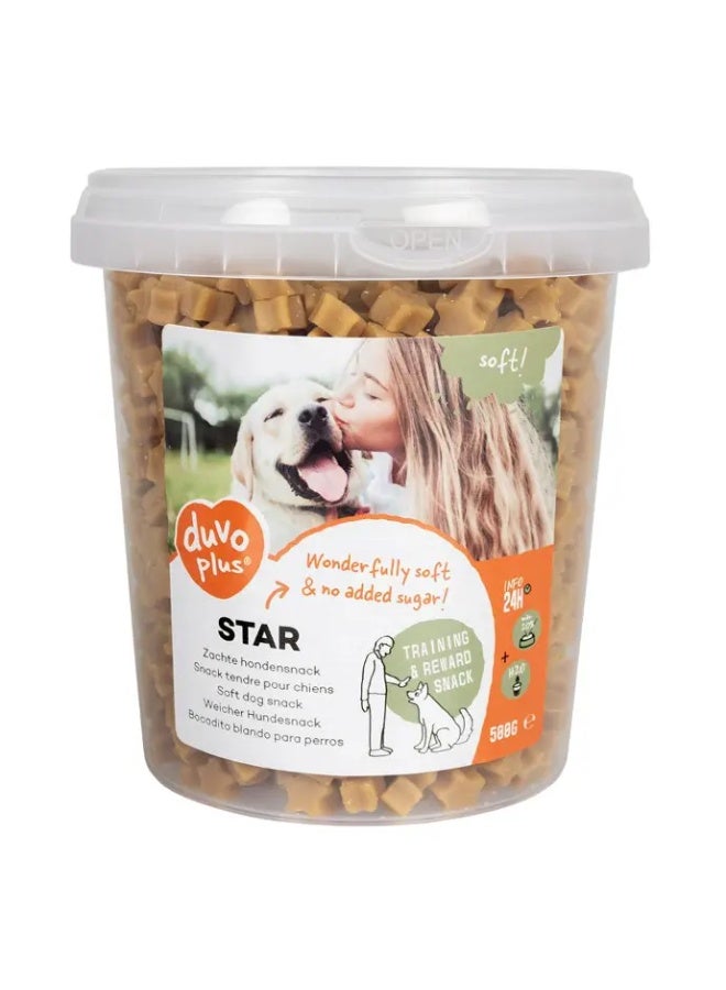 Duvo + Duvo Soft Chews Star Shape Dog Treats 500g – Soft & Tasty Training Snacks - Image 1