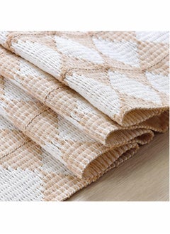 Excefore Table Runner, Hand Woven Table Runners Splicing Cotton with Tassel for Bohemian Decor, Beige Cream Boho Table Runner for Fall Wedding Party Modern Farmhouse Kitchen Dining Table Decor(71x 13.8")  - Image 4