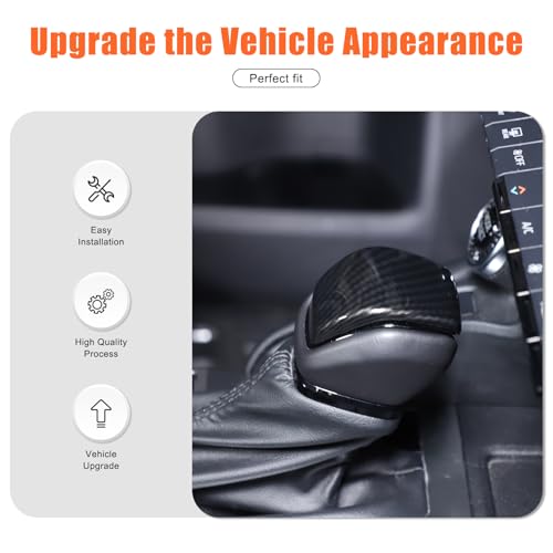 Heutamo Gear Shift Knob Cover Trim Compatible with Toyota Land Cruiser Prado 250 J250 LC250 2024 2025 Accessories, ABS Gear Shifter Knob Cover Handle Lever, 1Pcs (Carbon Fiber Color) - Image 4