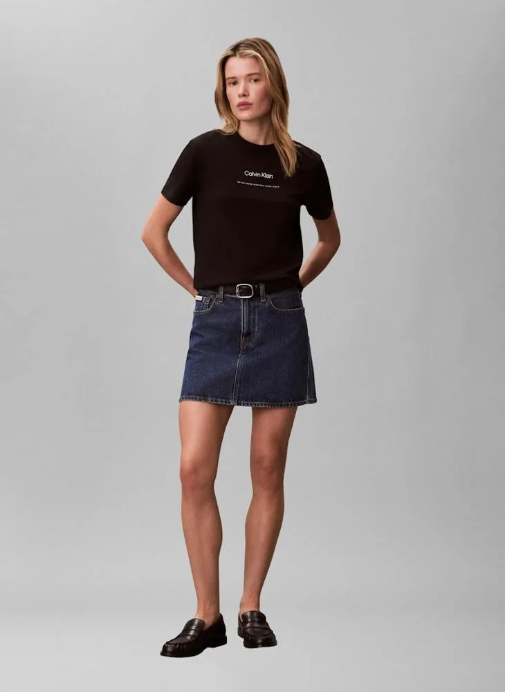 Calvin Klein Jeans  Casual Multi Logo Classic T-Shirt for Women | Best Price UAE