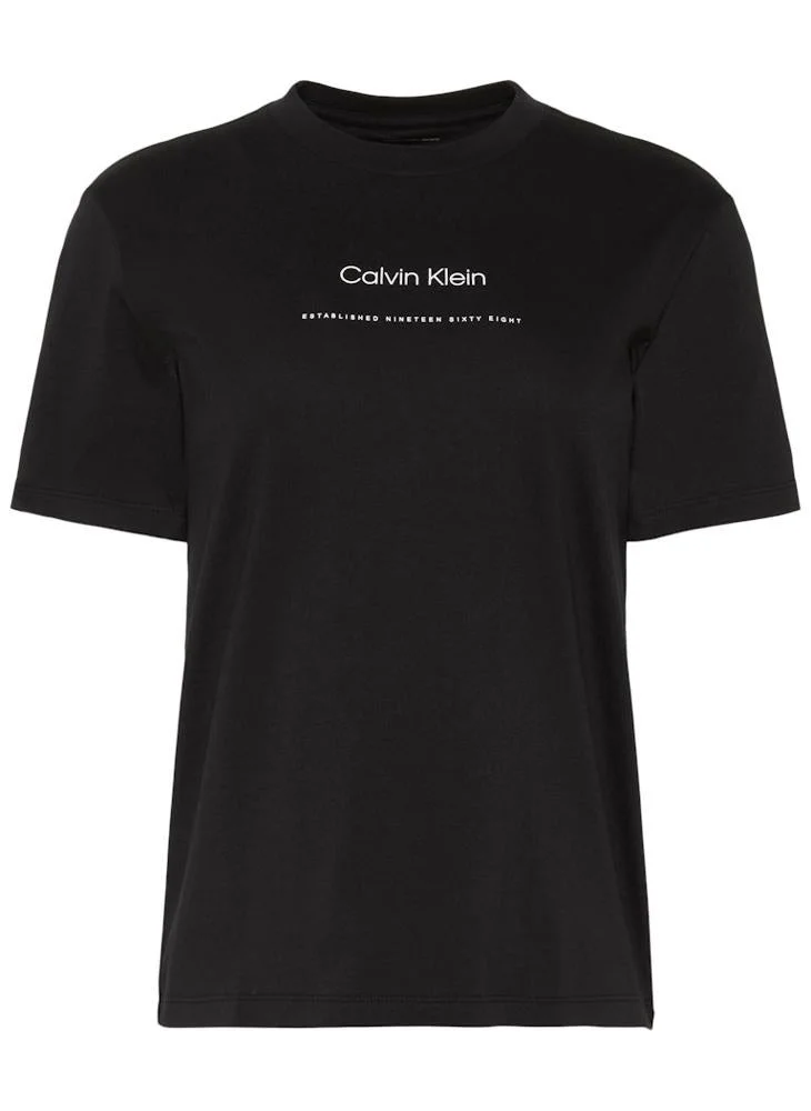 Calvin Klein Jeans  Casual Multi Logo Classic T-Shirt for Women | Best Price UAE