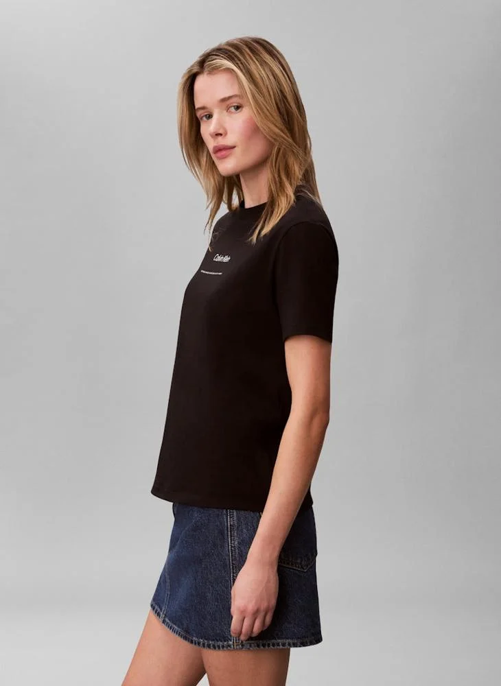 Calvin Klein Jeans  Casual Multi Logo Classic T-Shirt for Women | Best Price UAE