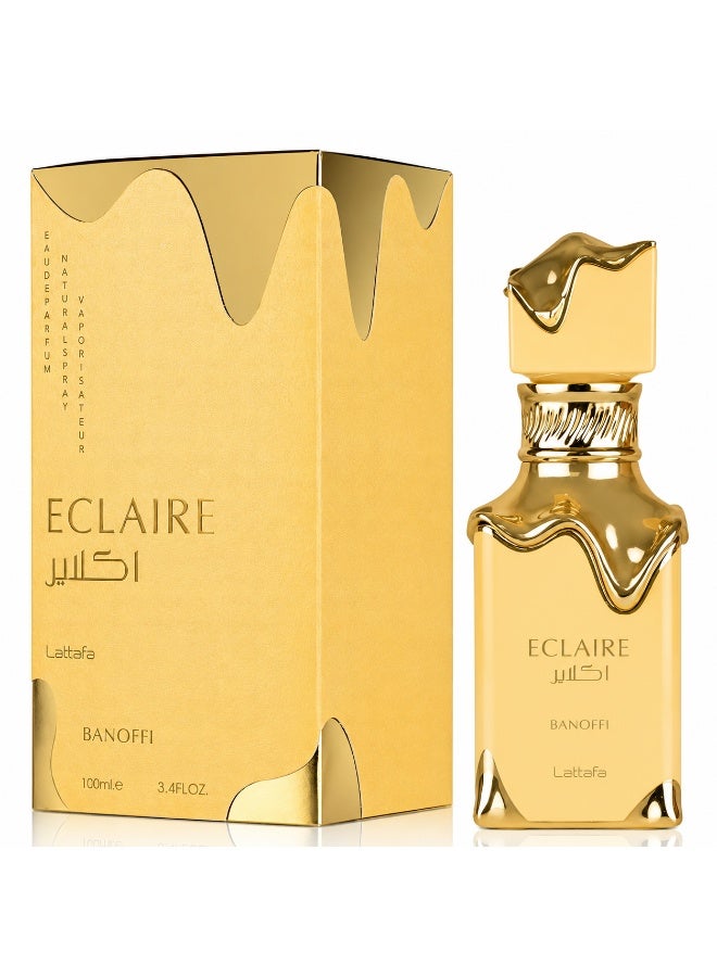 Lattafa Éclaire Banoffi Eau De Parfum Natural Spray 100ml - Long Lasting Banana Toffee Gourmand Vanilla Perfume for Women - Image 1