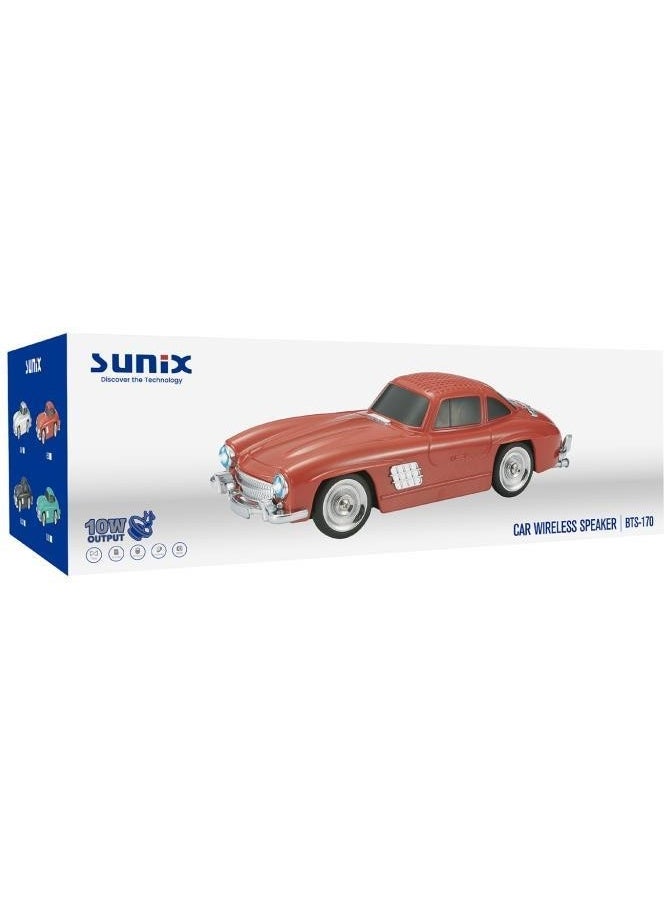 BTS-170 1500 Mah 10W Car Bluetooth Speaker Red