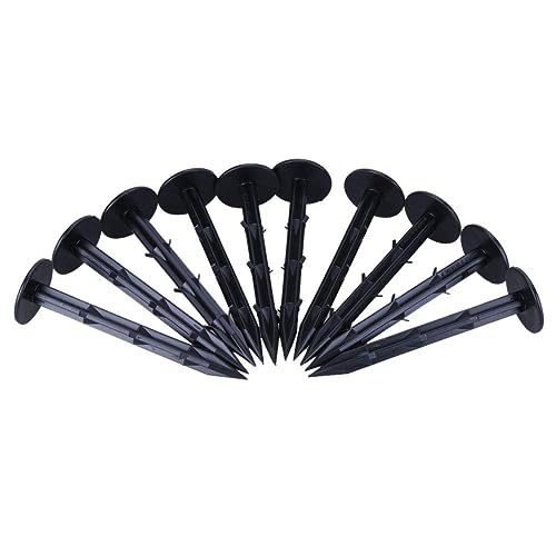 SIDDHI 50 Pcs Weed mat Nails Landscape Staples pp Ground Cover 6 inch Black - Image 1
