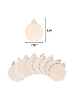 Max Fun Max Fun 120Pcs Wood Slices 3.5" Wooden DIY Christmas Ornaments Unfinished Predrilled Wood Circles for Crafts Centerpieces Round Wooden Discs Hanging Decorations  - Image 4