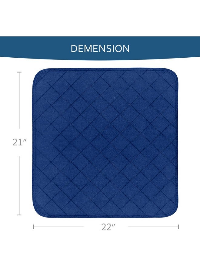 Moonsea وسادات كراسي مقاومة للماء لسلس البول 22" × 21"، عبوة 2، واقي مقعد قابل لإعادة الاستخدام غير قابل للانزلاق، أغطية مقاعد قابلة للغسل للكراسي، أزرق داكن - Image 4