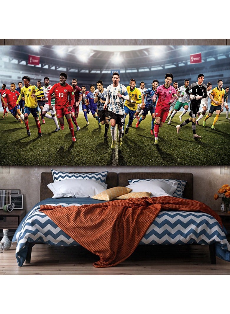 EBMINI New Football Star Background Fabric 