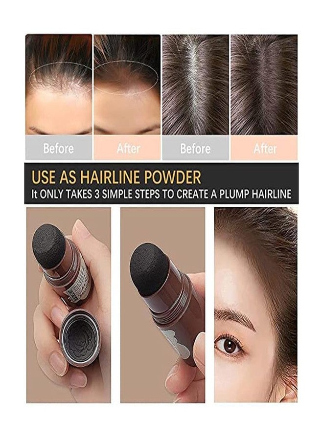 Glowhouse Hairline Powder Black Color 24gm Hair Shading Sponge Pen Hairline Shadow Powder Stick Quick Root Touch-Up Waterproof Hair Root Concealer - Image 5