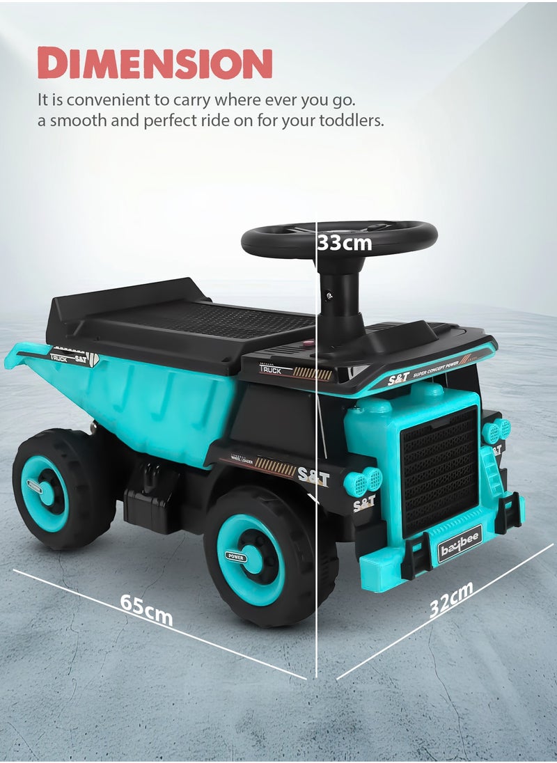 BAYBEE Cruiser Truck Kids Ride on Car for kids, Baby Car with Horn, Music & Storage, Baby Push Car for Toddlers Baby Push Ride on Car for Kids to Drive 1 to 3 Years Boys Girls Green  - Image 5