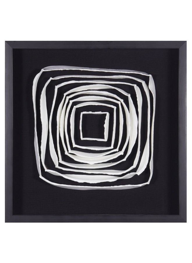 DANUBE HOME Danube Home Skia Glass & Pp Chrome Squares Shadow Boxes Wall Art - 60X60X70Cm Abstract Wall Decor For Living Room, Bedroom & Office Modern Home Decoration Decorative Home Accessories 