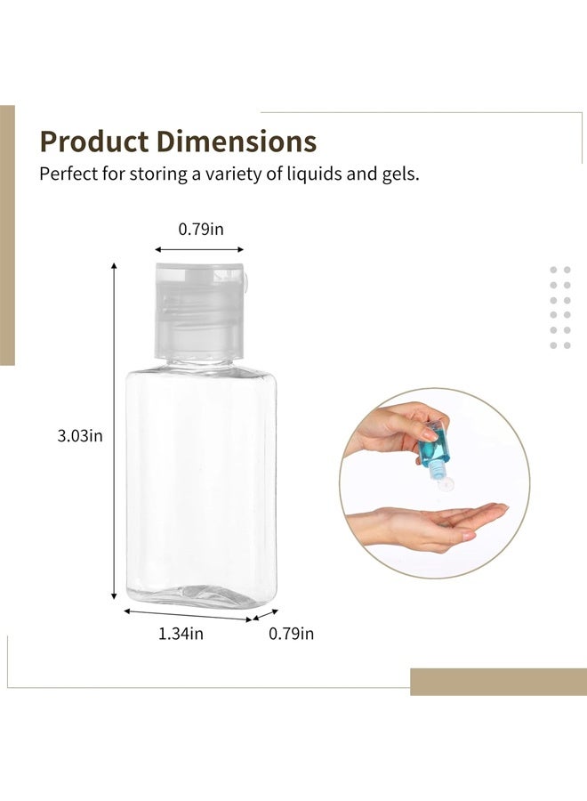 30 Pcs 1 oz Travel Bottles - Hand Sanitizer Bottle Mini Clear Bottles with Flip Caps, Portable Empty Refillable Containers for Shower Gel, Face Creams, Body Lotions,Clear - Image 2