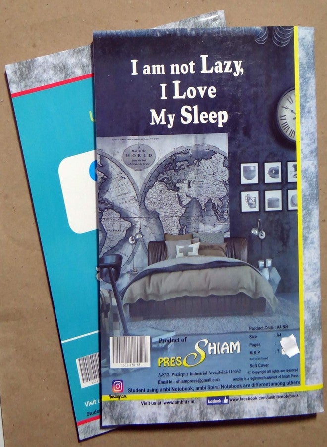 amblitz Notebook | A4 Size Soft Cover Notebook | 224 Pages | Unruled | Pack of 4 | College School Students | - Image 3