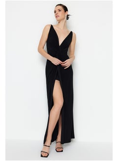 Black Evening Dress With Draping Detailed TPRSS19UT0099 - pzsku/ZEE60F64AA4CCAC7119ABZ/45/_/1730939804/b8245e4b-a5ec-45c2-bfbe-14569ce7353a