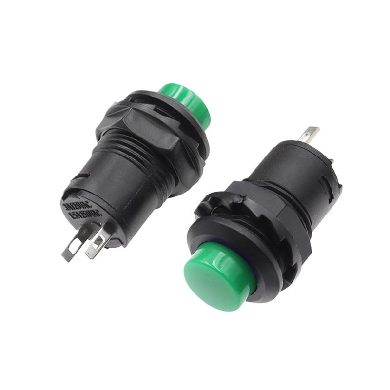 زر ضغط ذاتي الإعادة باللون الأخضر 12 مم دائري ذاتي القفل DS 428 427 100 قطعة - Image 3