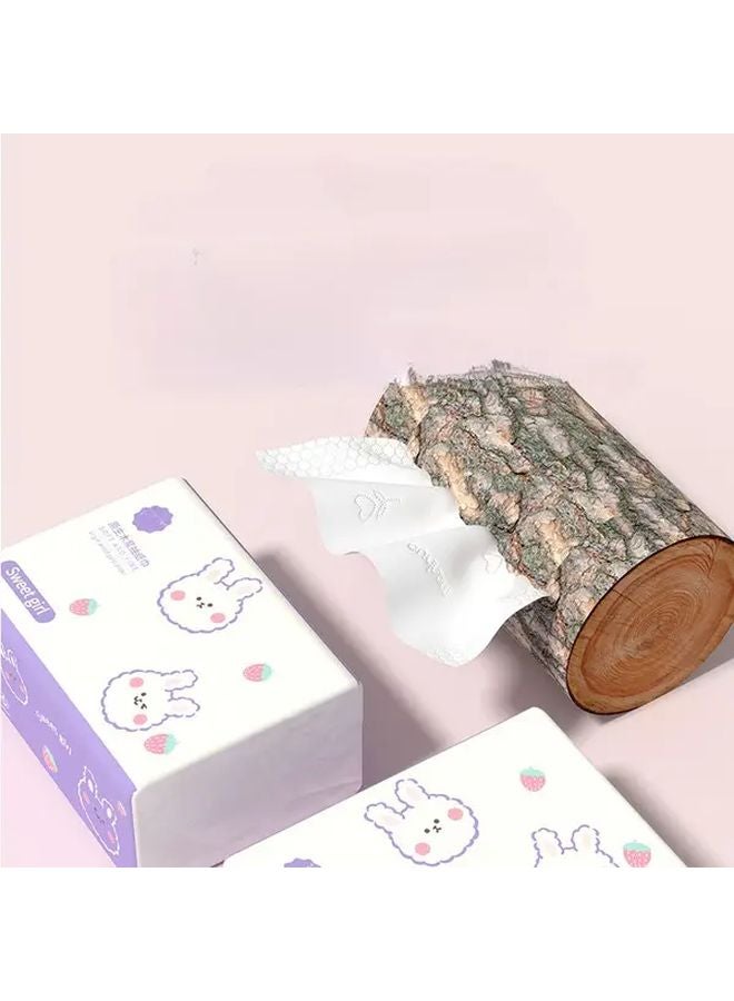 1 قطعة من ورق التواليت 4 طبقات 300 ورقة، عبوة مجمعة للاستخدام في المستشفى والوجه والسيارة - Image 2