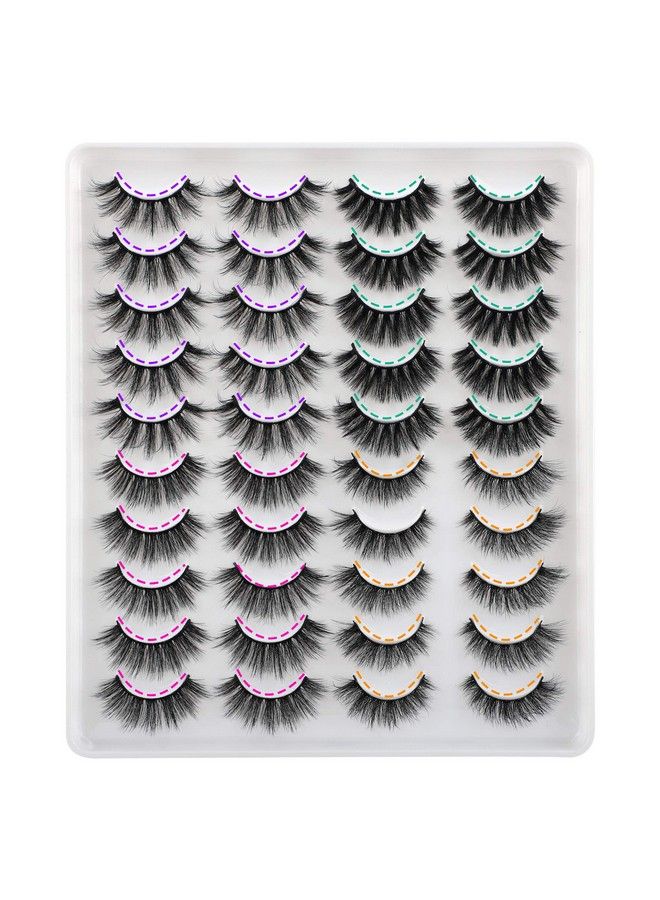 JIMIRE 20 Pairs False Eyelashes 4 Styles Fluffy Eyelashes Pack 3D Volume Faux Mink Lashes Packs - Image 2