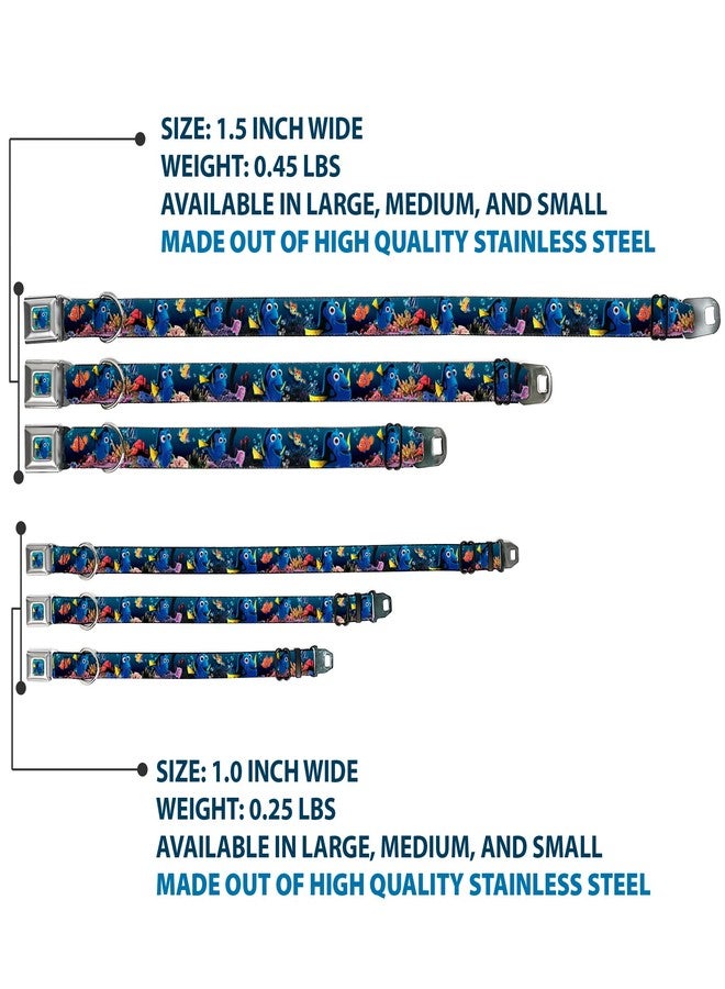 Buckle Down Buckle-Down Dog Collar Seatbelt Buckle Dory Poses Friends Under The Sea 15 to 26 Inches 1.0 Inch Wide - Image 3