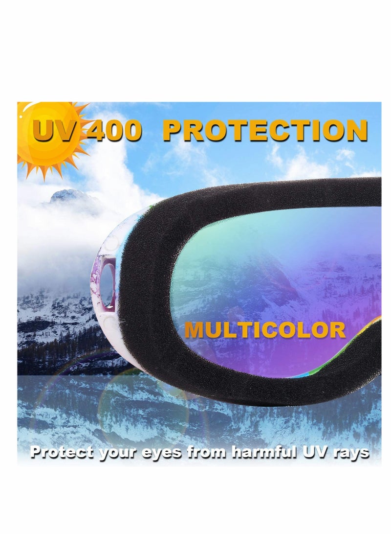 KASTWAVE Ski Snowboard Goggles 4 Pack Anti Fog Glare Adjustable Strap UV Protection Anti Fog Wind Resistance for Winter Outdoor Sport Skiing Motorcycling Adult and Child General (Multicolor) - Image 2