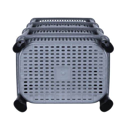 Black Olive Kitchen Storage Rack - Plastic Multi Layer Trolly Racks & Multipurpose Tabletop, Floor Standing Tiered Shelf Stand Space Saving Basket for Office Restaurant - Image 4