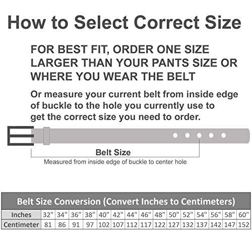 Beltiscool 1 1/2" Snap on Perforated Studded Vintage Embossed Solid Leather Jean Belt, Black | 48" - Image 5