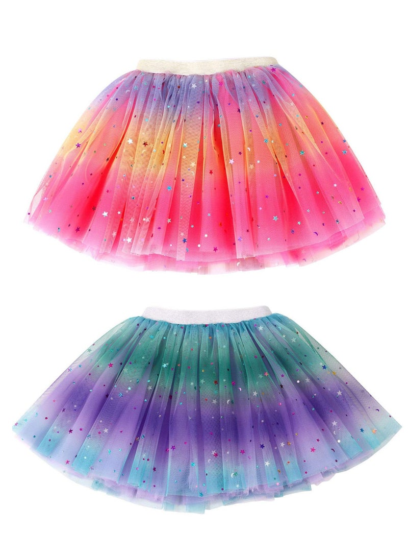 KASTWAVE Girls Ballet Tutu Kids Birthday Princess Party Favor Dress Skirt Set 2 PCS 80cm-110cm - Image 1