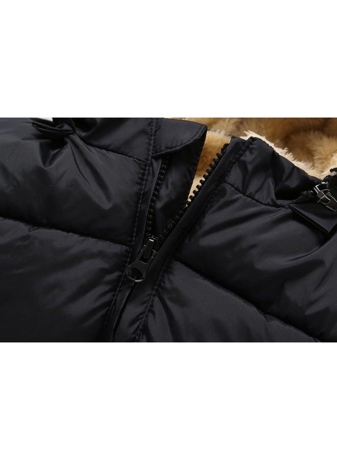 YAGATA Boys Vest Puffer Vest Kids Padded Puffer Vest with Removable Hood Black 2-3T 100 - Image 2