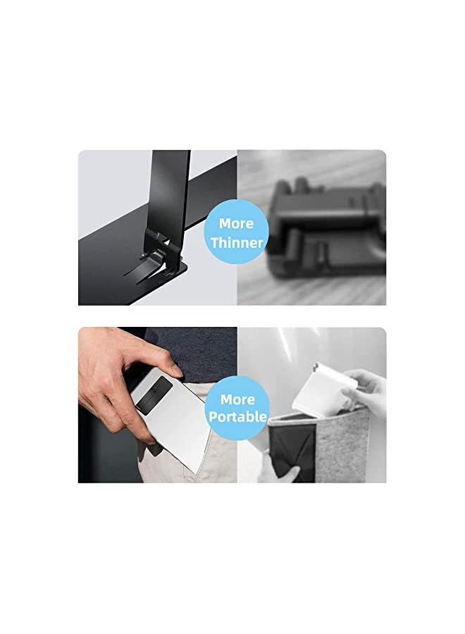 PROMASS 2 Pack Ultra-Thin Phone Stand, Horizontal/Vertical Desk Stand Holder Accessories for iPhone 13/12/11/SE Mini Pro Max, Galaxy S22/S21/S20 Fe Ultra and Any Cellphone (Black) - Image 4