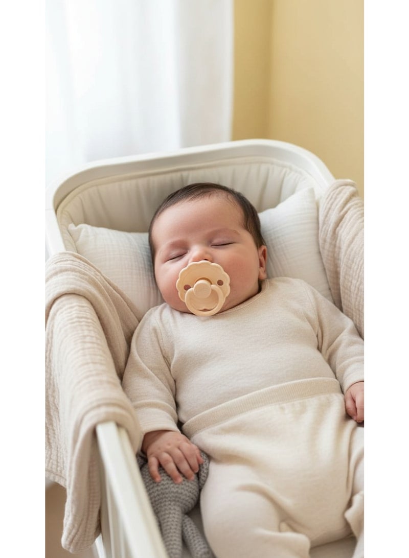 FRIGG Natural Latex Baby Pacifier | Size 1 (0–6 Months) | BPA-Free, Orthodontic Soother | Designed & Made in Denmark - Image 3