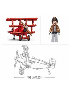 Sluban SLUBAN-MODELBRICKS 1/35 FOKKER DR 1S 281PCS  - Image 3