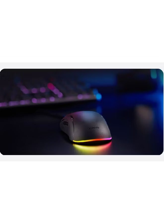 Xiaomi Gaming Mouse Lite | RGB Ambient Light 5 Level DPI TTC Micro Switch | IP54 Ergonomic Curved | Lightweight | Black - Image 3