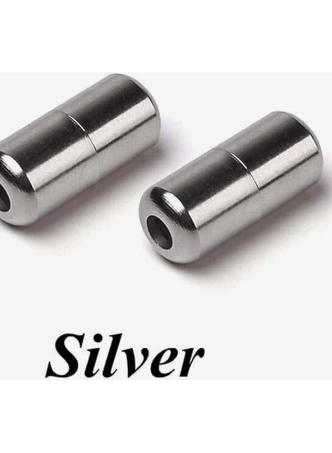 1 Pair of No Tie Elastic Shoelaces with Quick Release - Stretchy Elastic Shoe Laces with Lace Lock for Everyday Shoes Adults Kids Grey - Image 3