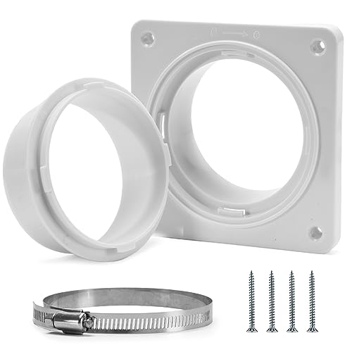 VIWINVELA Dryer Vent Hose Connector Kit - Dryer Vent Wall Plate - Dryer Duct Connector Wall Vent with Quick Connect & Disconnect Dryer Dock Connector (Dryer Vent Connector) - Image 1