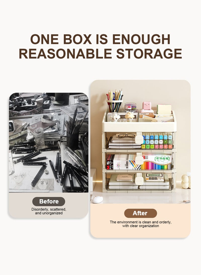 هومار كيت صندوق طبي شفاف، صندوق تخزين أدوية فارغ للإسعافات الأولية للعائلة، متعدد الطبقات بسعة كبيرة، خزانة بلاستيكية لتخزين الأدوية بثلاث طبقات، منظم تخزين الأدوية - Image 2