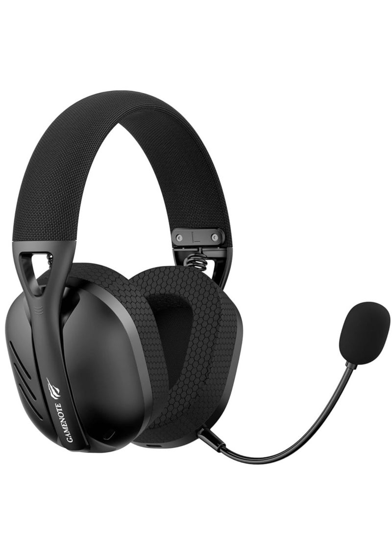 havit Wireless Gaming Headphones and Headset with 4 Connection Options (Bluetooth, 2.4GHz, USB-C, AUX), 40mm Audio Drivers, 7.1 Virtual Surround Sound, Low 24ms Latency, Removable Noise-Cancelling Mic, 26H Battery, USB-C Charging, Lightweight for PC, PS5, Xbox, Switch, Laptop, Mobile and More  - Image 1