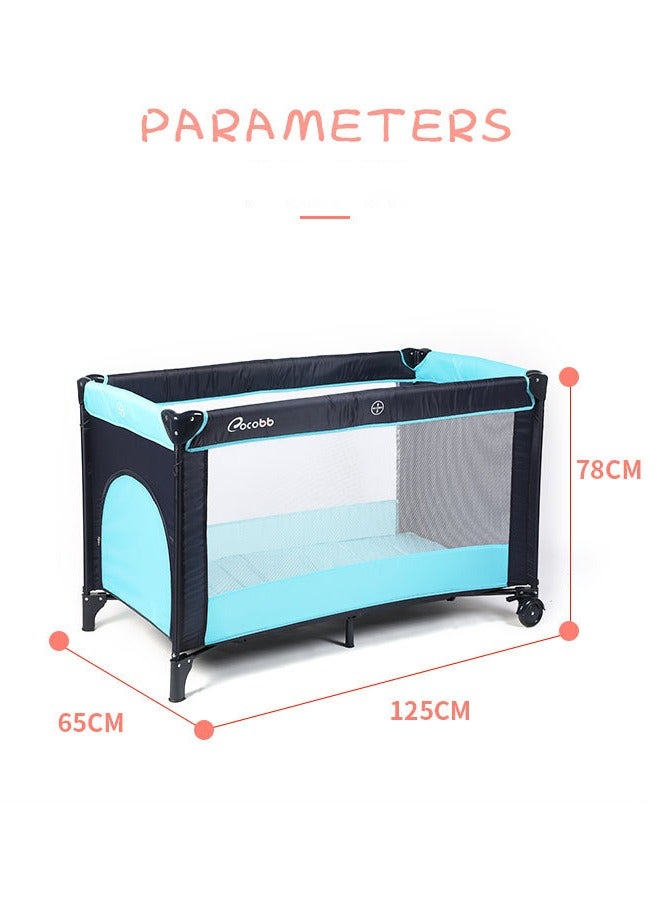 LO.BABY.VE Travel Foldable Portable Bassinet Baby Infant Comfortable Play Yard Crib Cot with Soft Mattress, Breathable Mesh Walls, with Carry Bag  - Image 2